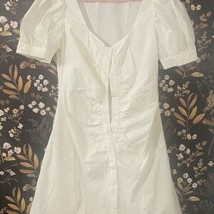 Commense White Long Sleeve Dress